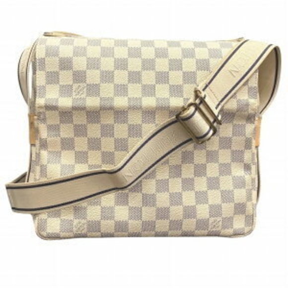 Louis Vuitton Naviglio Damier White Shoulder Azur Bag - Picture 1 of 8
